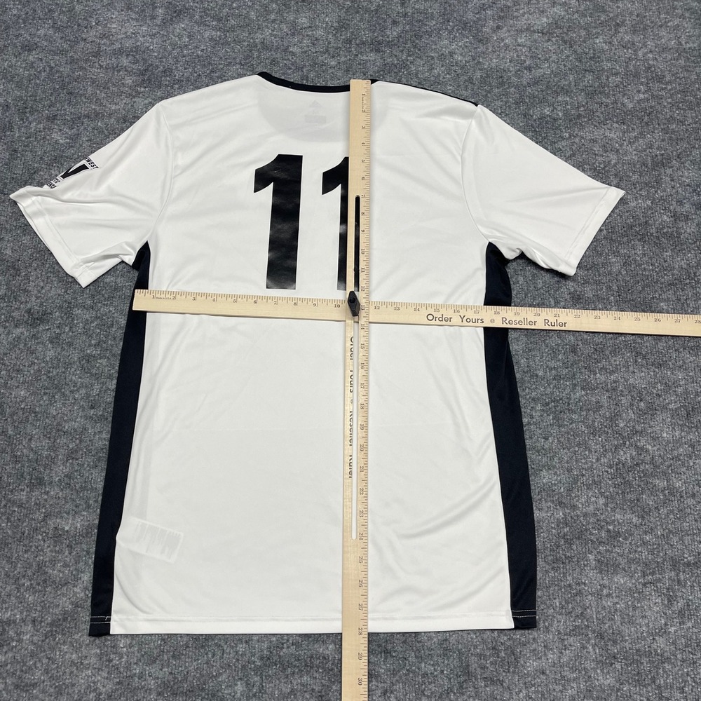 Portland Community College Jersey Men Medium White Adidas Soccer #11 Player Worn - Picture 12 of 15